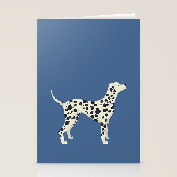 Dalmatian On Blue Stationery Card Gallery Image 1