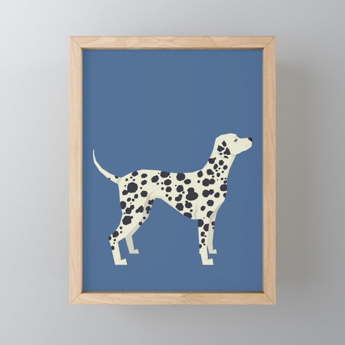 Dalmatian On Blue Mini Art Print Gallery Image 1