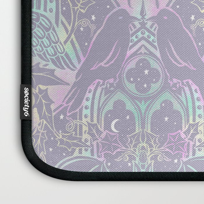 Gothic Halloween Damask - pastel glow Laptop Sleeve Gallery Image 3