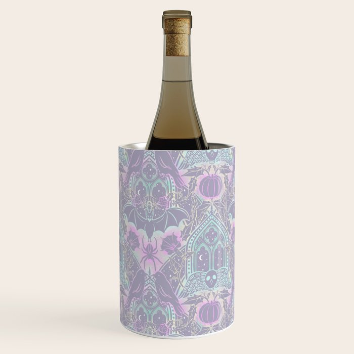 Gothic Halloween Damask - pastel glow Wine Chiller Gallery Image 3