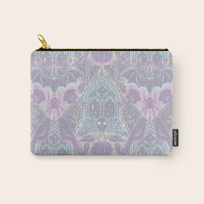 Gothic Halloween Damask - pastel glow Carry All Pouch Gallery Image 1