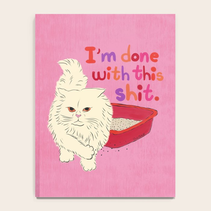 I'm Done With This Shit - Funny Cat Pun Notebook Gallery Image 4