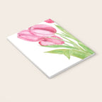 pink tulips watercolor Notebook Gallery Image 3