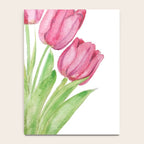 pink tulips watercolor Notebook Gallery Image 4
