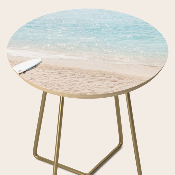 Aerial Surfers Beach Print, Surf Beach Photography, Surfboard Minimal Aerial Photography, Blue Ocean Print, Beach Print, Minimalism Beach Print, Beach Art, Home Decor Side Table Gallery Image 2