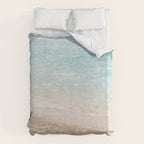 Aerial Surfers Beach Print, Surf Beach Photography, Surfboard Minimal Aerial Photography, Blue Ocean Print, Beach Print, Minimalism Beach Print, Beach Art, Home Decor Duvet Cover Gallery Image 6