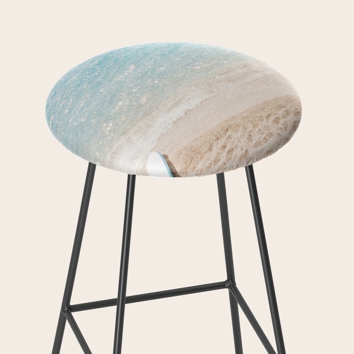 Aerial Surfers Beach Print, Surf Beach Photography, Surfboard Minimal Aerial Photography, Blue Ocean Print, Beach Print, Minimalism Beach Print, Beach Art, Home Decor Stool Gallery Image 2