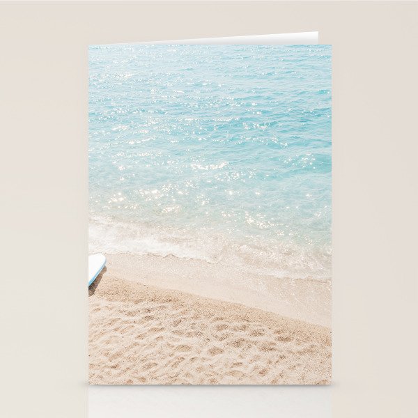 Aerial Surfers Beach Print, Surf Beach Photography, Surfboard Minimal Aerial Photography, Blue Ocean Print, Beach Print, Minimalism Beach Print, Beach Art, Home Decor Stationery Card Gallery Image 2