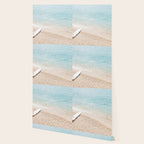Aerial Surfers Beach Print, Surf Beach Photography, Surfboard Minimal Aerial Photography, Blue Ocean Print, Beach Print, Minimalism Beach Print, Beach Art, Home Decor Wallpaper Gallery Image 2