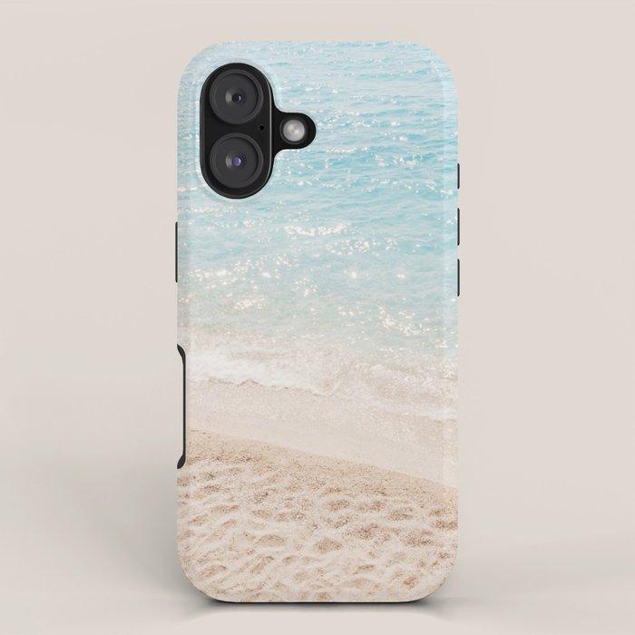 Aerial Surfers Beach Print, Surf Beach Photography, Surfboard Minimal Aerial Photography, Blue Ocean Print, Beach Print, Minimalism Beach Print, Beach Art, Home Decor iPhone Case Gallery Image 1