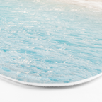Aerial Surfers Beach Print, Surf Beach Photography, Surfboard Minimal Aerial Photography, Blue Ocean Print, Beach Print, Minimalism Beach Print, Beach Art, Home Decor Bath Mat Gallery Image 3