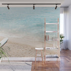 Aerial Surfers Beach Print, Surf Beach Photography, Surfboard Minimal Aerial Photography, Blue Ocean Print, Beach Print, Minimalism Beach Print, Beach Art, Home Decor Wall Mural Gallery Image 1