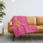 Swiss Cross Symbol in Pink and Orange Throw Blanket Gallery Image 1