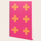 Swiss Cross Symbol in Pink and Orange Wallpaper Gallery Image 2