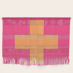 Swiss Cross Symbol in Pink and Orange Wall Hanging Gallery Image 1