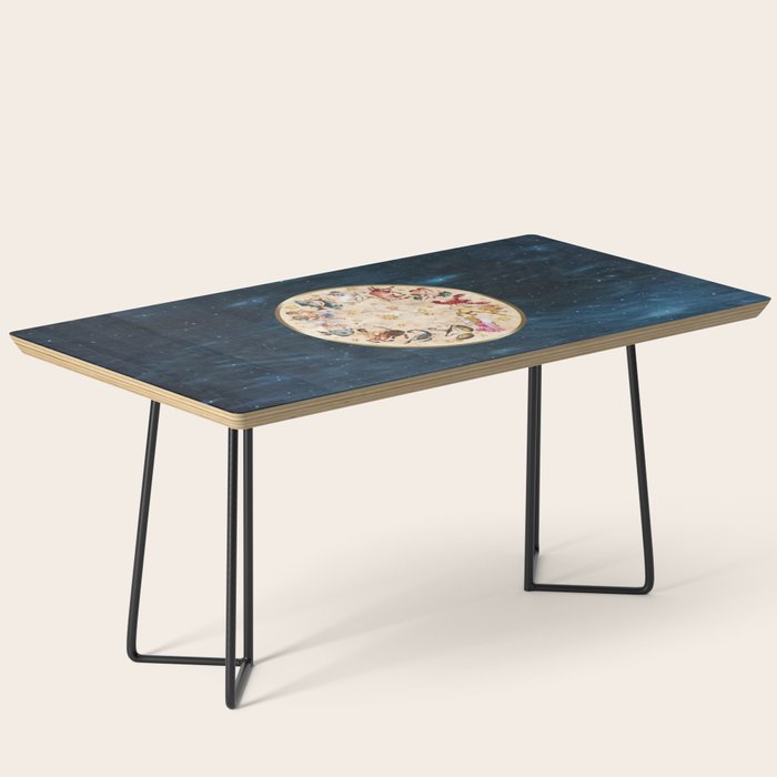 Vintage Astrology Zodiac Wheel Coffee Table Gallery Image 1