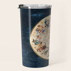 Vintage Astrology Zodiac Wheel Travel Mug Gallery Image 3