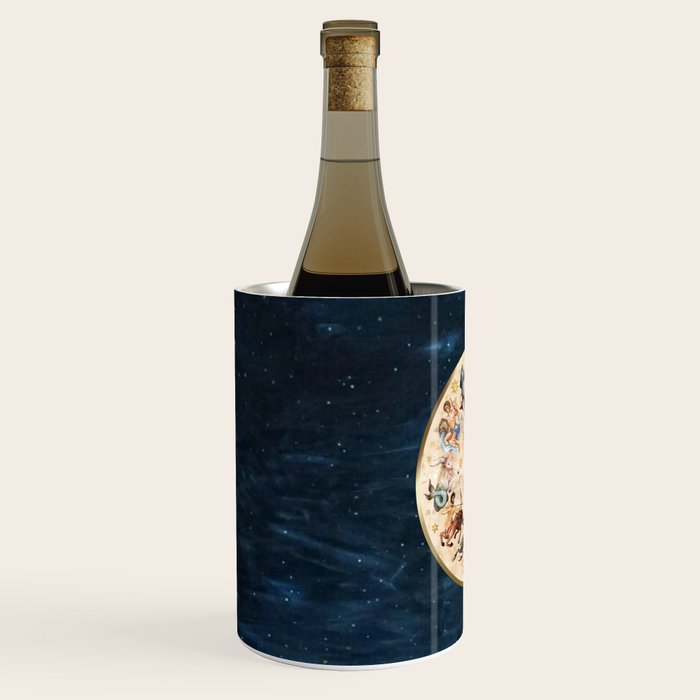 Vintage Astrology Zodiac Wheel Wine Chiller Gallery Image 2
