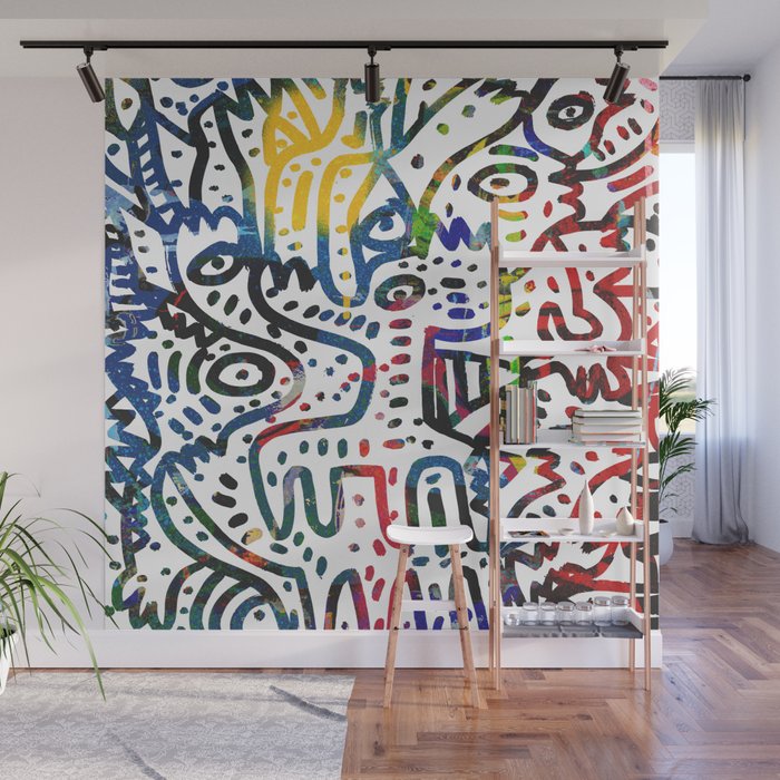 Graffiti Art Spray Painting White Street Comics Wall Mural Gallery Image 1