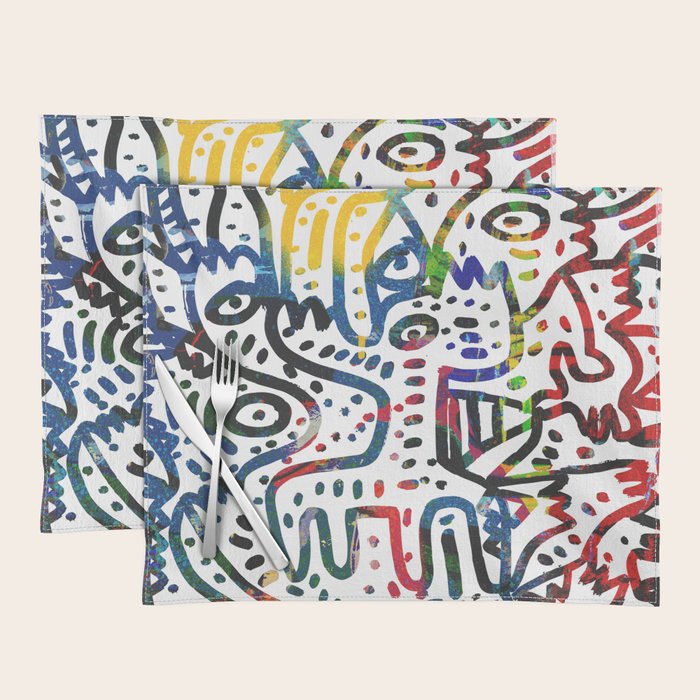 Graffiti Art Spray Painting White Street Comics Placemat Gallery Image 1