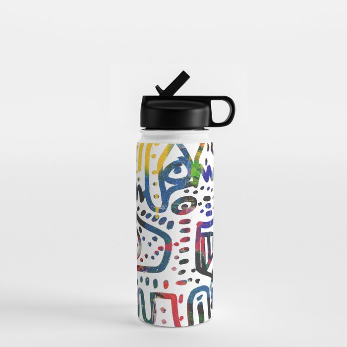 Graffiti Art Spray Painting White Street Comics Water Bottle Gallery Image 1
