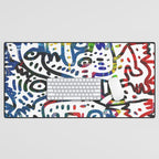 Graffiti Art Spray Painting White Street Comics Desk Mat Gallery Image 1
