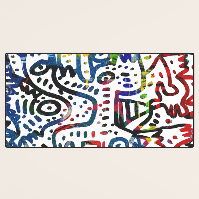 Graffiti Art Spray Painting White Street Comics Desk Mat Gallery Image 3