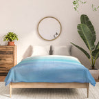 Sea Waves, Abstract Watercolor Painting Comforter Gallery Image 3