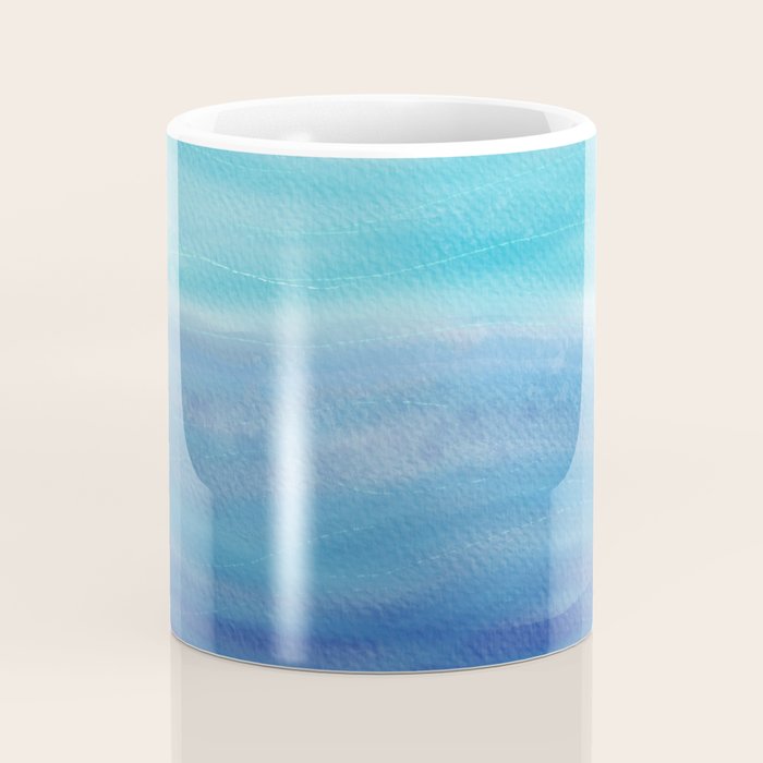 Sea Waves, Abstract Watercolor Painting Coffee Mug Gallery Image 4
