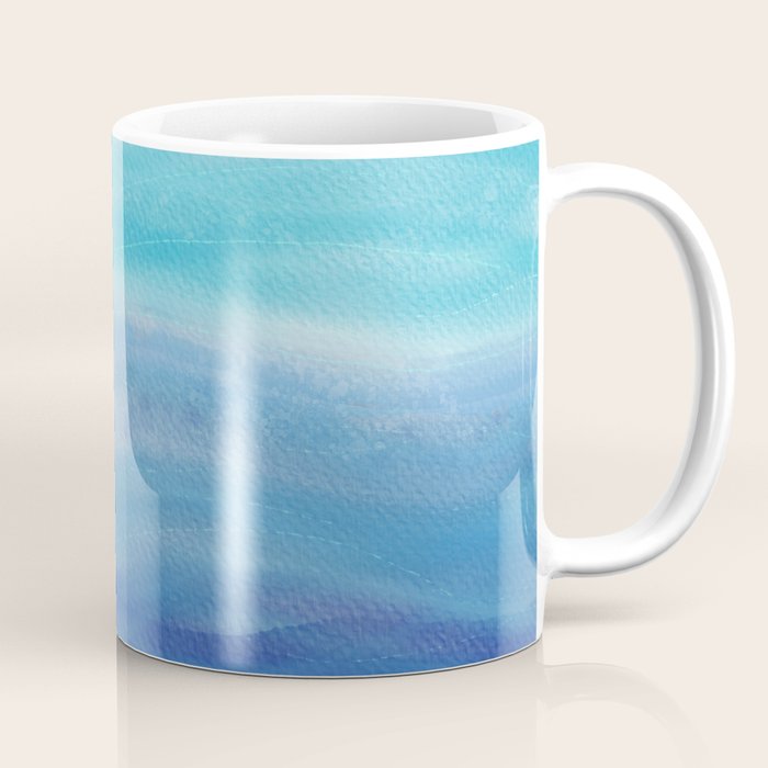 Sea Waves, Abstract Watercolor Painting Coffee Mug Gallery Image 1