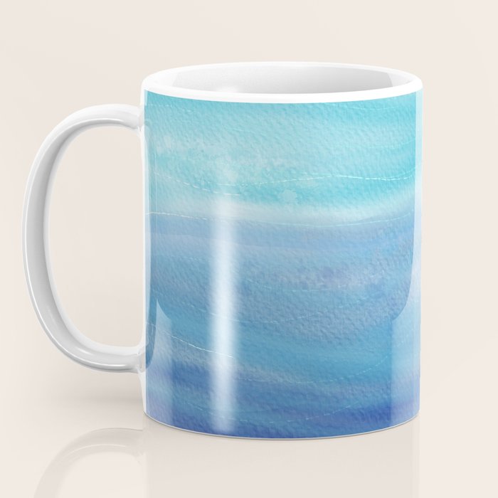 Sea Waves, Abstract Watercolor Painting Coffee Mug Gallery Image 3