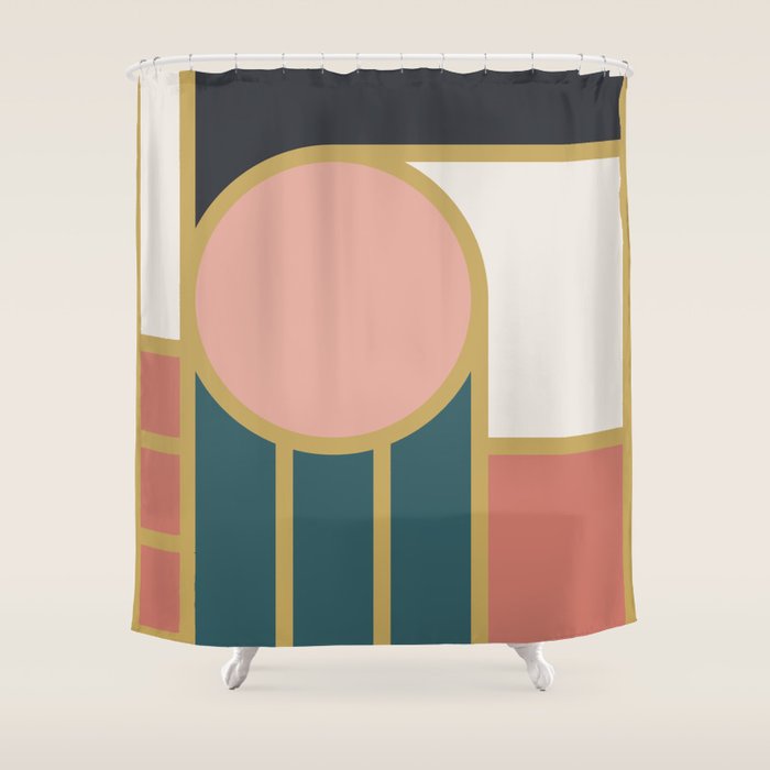 Maximalist Geometric 04 Shower Curtain Gallery Image 1