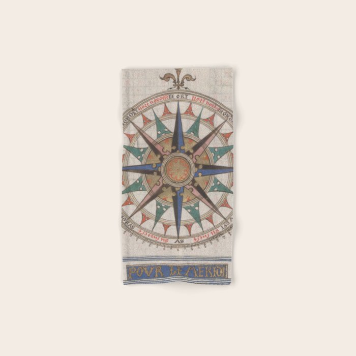 Historical Nautical Compass (1543) Towels Gallery Image 1