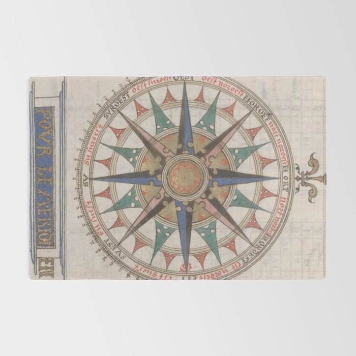 Historical Nautical Compass (1543) Rug Gallery Image 2