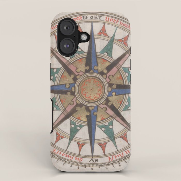 Historical Nautical Compass (1543) iPhone Case Gallery Image 1