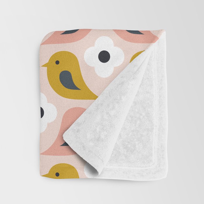 Unexspected falling cat blush Throw Blanket Gallery Image 3