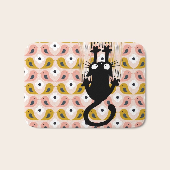 Unexspected falling cat blush Bath Mat Gallery Image 1