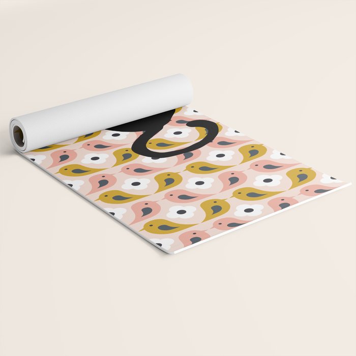 Unexspected falling cat blush Yoga Mat Gallery Image 2