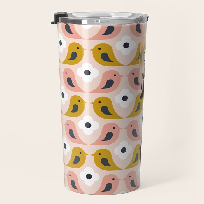 Unexspected falling cat blush Travel Mug Gallery Image 3