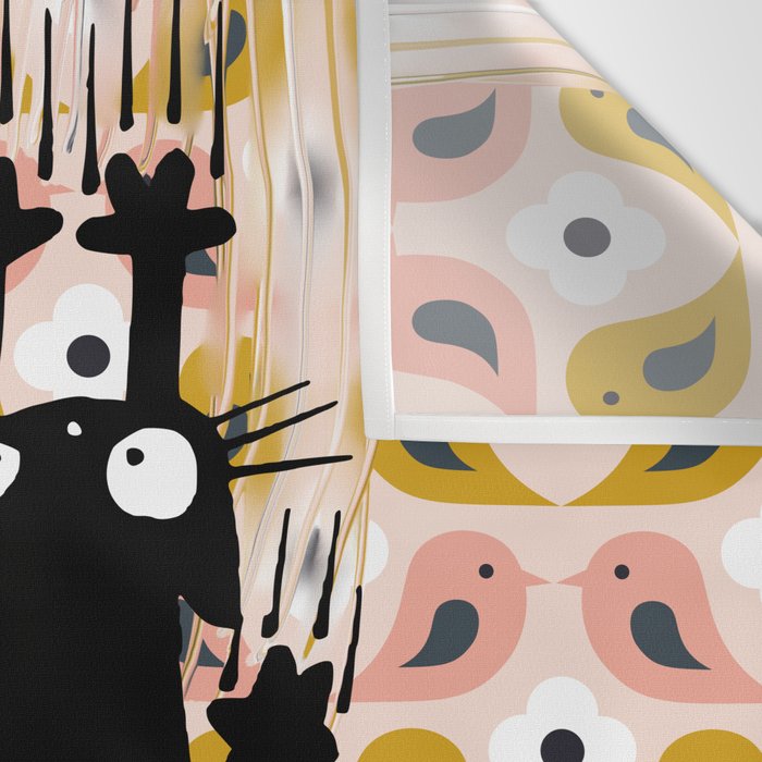 Unexspected falling cat blush Wall Tapestry Gallery Image 3