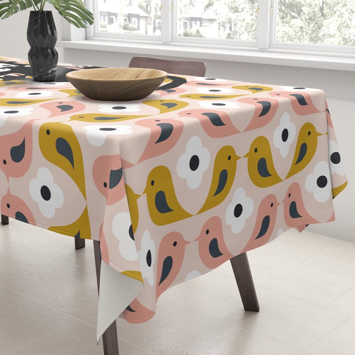 Unexspected falling cat blush Tablecloth Gallery Image 3