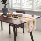 Unexspected falling cat blush Table Runner Gallery Image 2