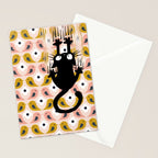 Unexspected falling cat blush Stationery Card Gallery Image 2