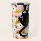 Unexspected falling cat blush Travel Mug Gallery Image 1