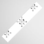 PNW Pacific Northwest Compass - White on Black Minimal Table Runner Gallery Image 3