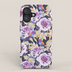 Bird in the rose bush D iPhone Case Gallery Image 1