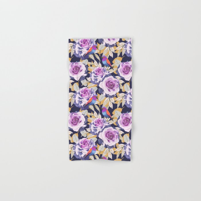 Bird in the rose bush D Bath Towel Gallery Image 1