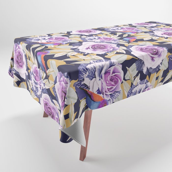 Bird in the rose bush D Tablecloth Gallery Image 1