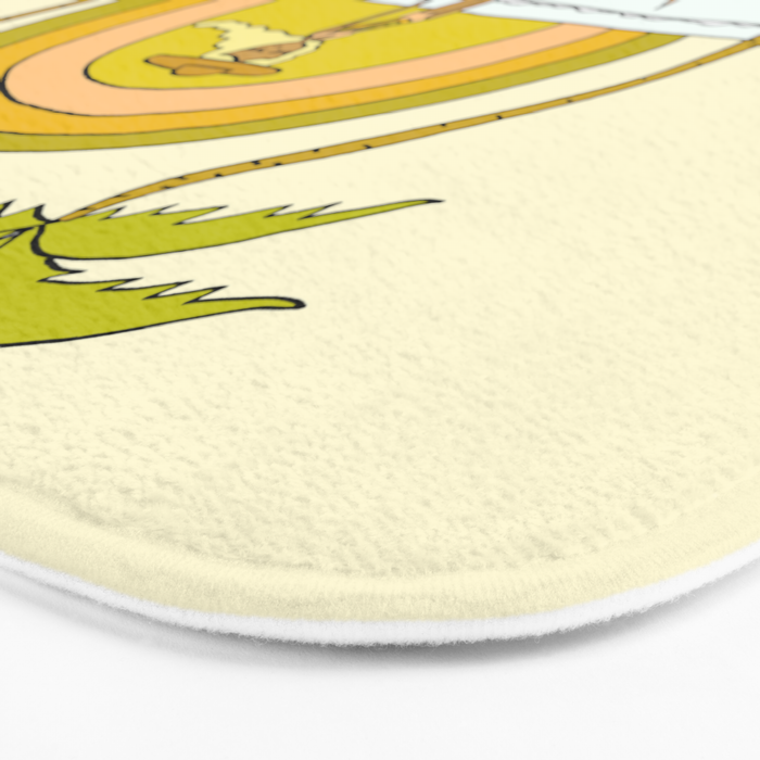 stay golden sun child //retro surf art by surfy birdy Bath Mat Gallery Image 3