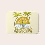 stay golden sun child //retro surf art by surfy birdy Bath Mat Gallery Image 1